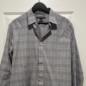 Michael Kors Men's Gray Checkered Shirt